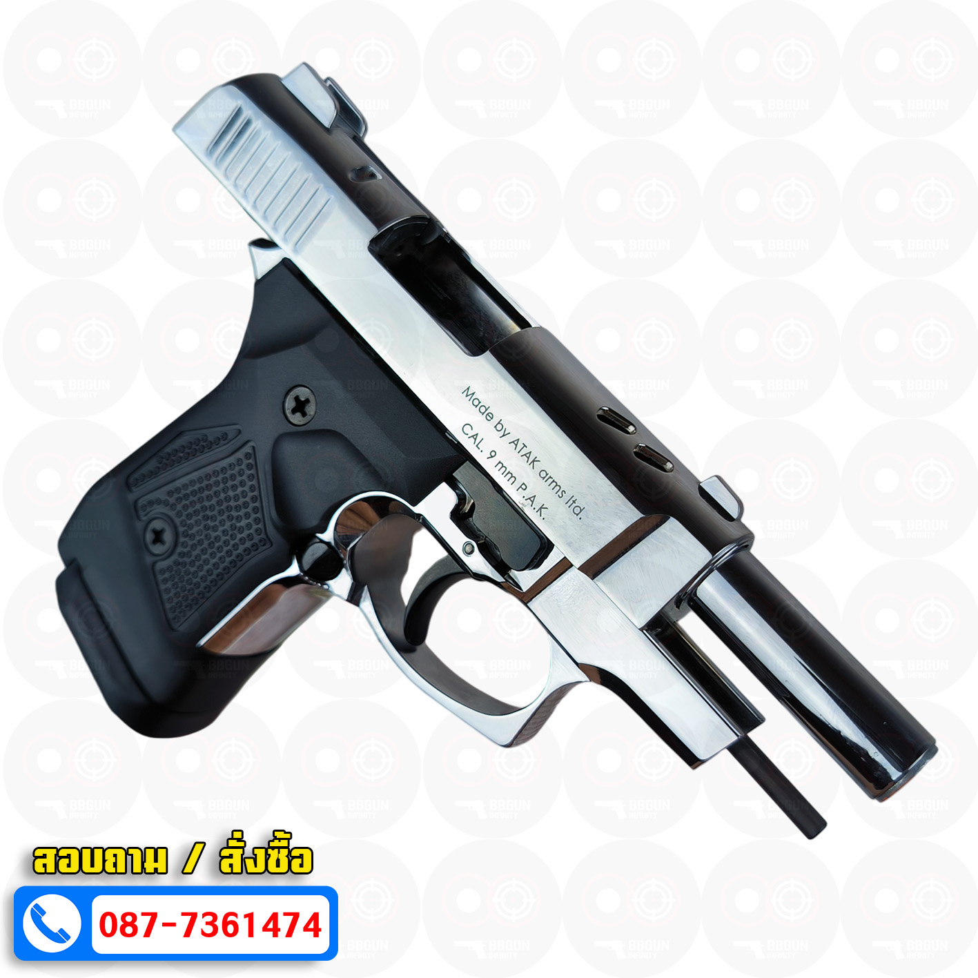 แบลงค์กัน EU Zoraki 2914-T Parlakkrom เงินเงา BLANKGUN