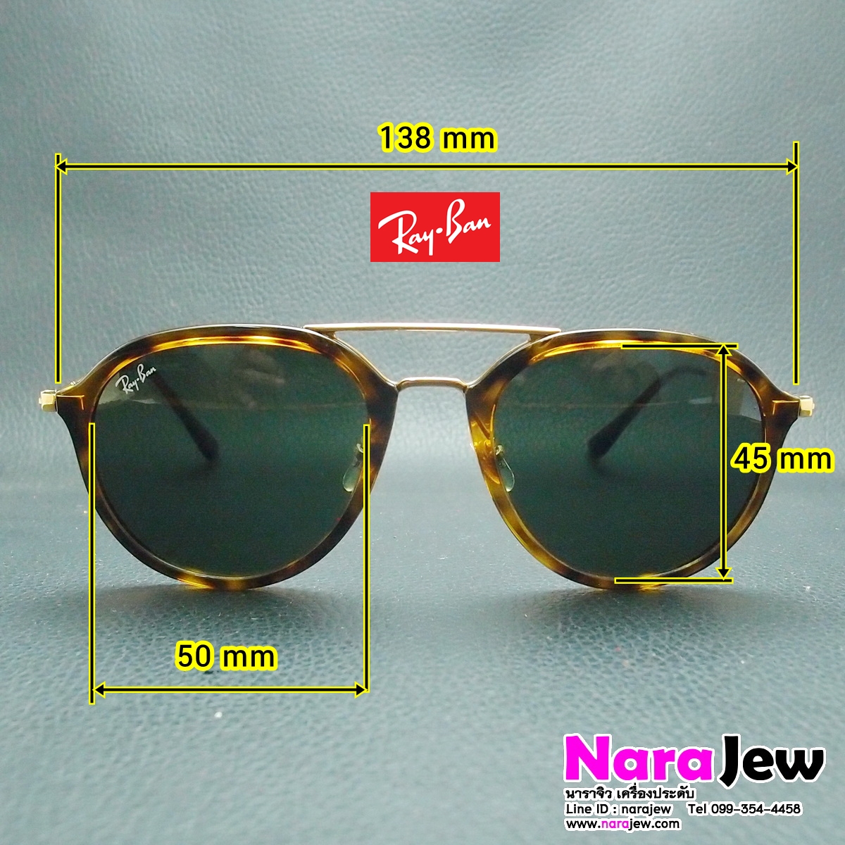 Rayban แว่นกันแดด รุ่น RB4253 กรอบ HAVANA ของแท้จาก shop หลุดจำนำ