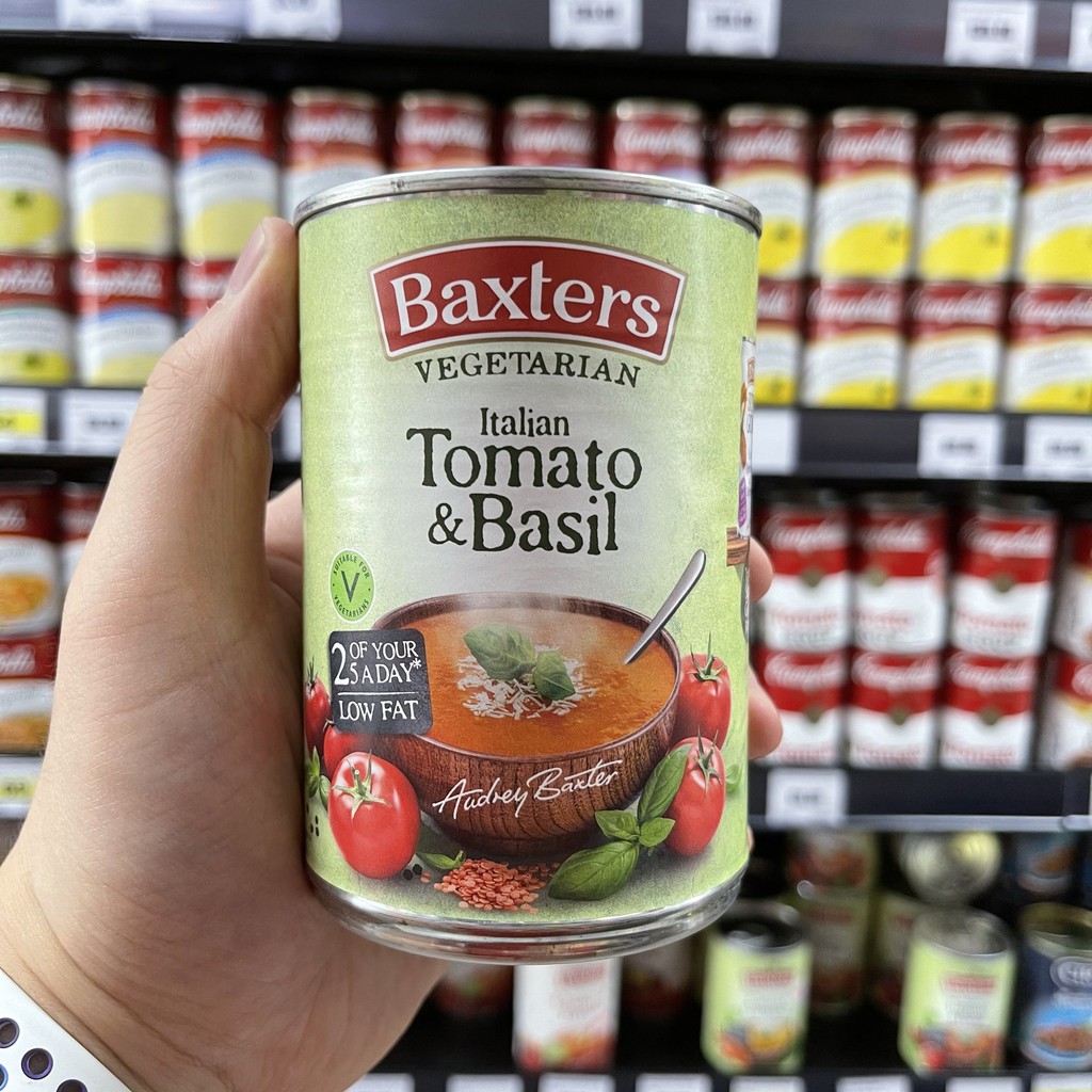 แบ็กซ์เตอร์ ซุปมะเขือเทศอิตาเลียนผสมโหระพา น้ำหนักสุทธิ 400 กรัม Baxters Italian Tomato & Basil Soup 400 g.