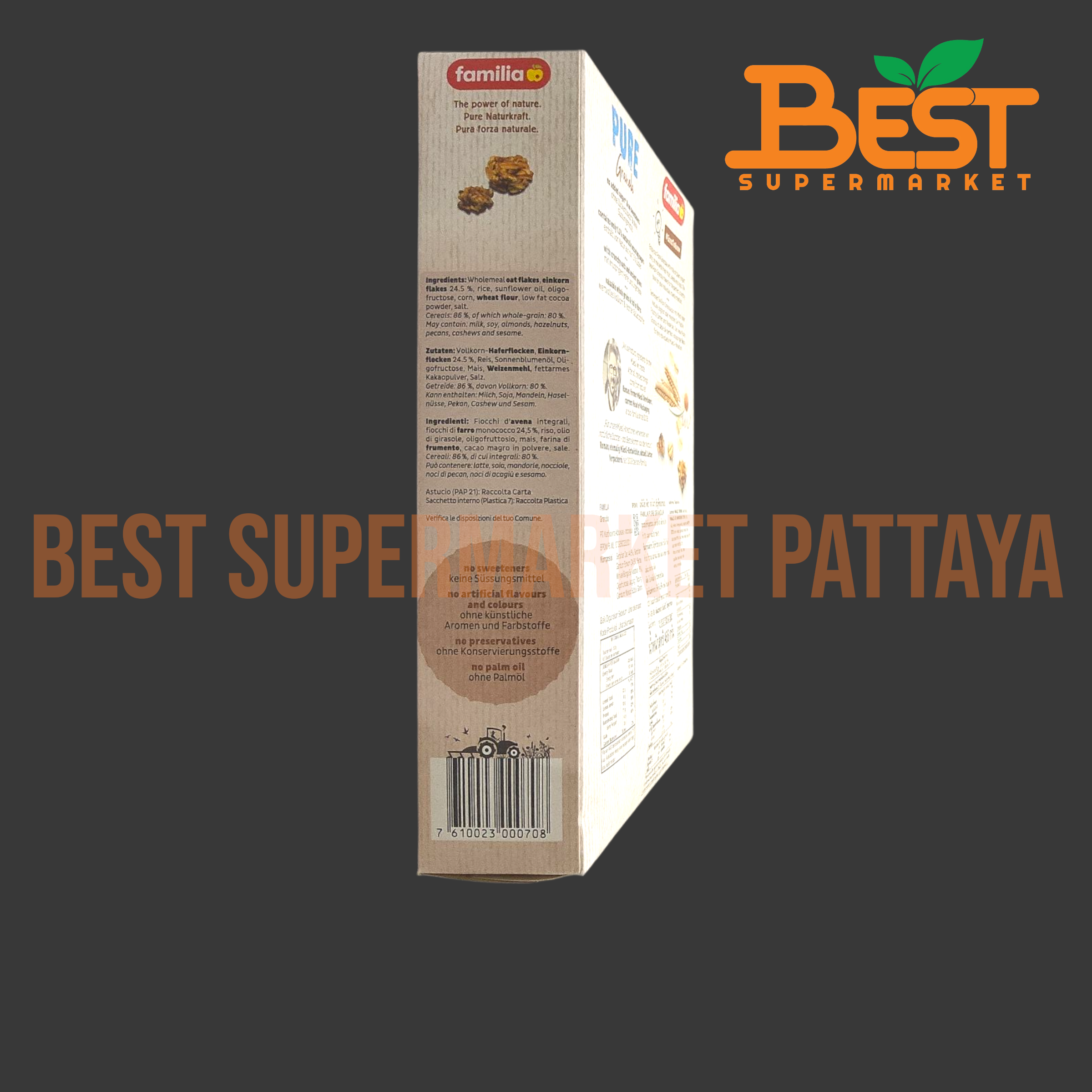 แฟมิเลีย ธัญพืชอบกรอบ 485 กรัม.Familia Pure Granola 485 g.