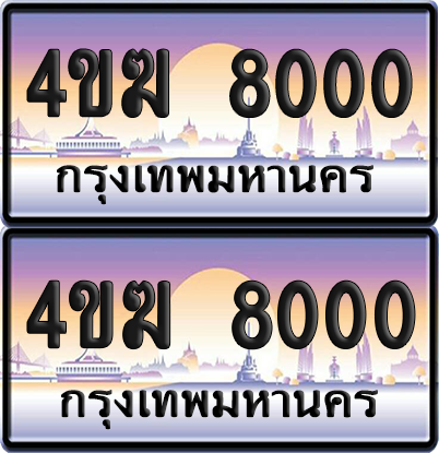 ทะเบียน 8000 ป้ายประมูล 4ขฆ 8000 (1)