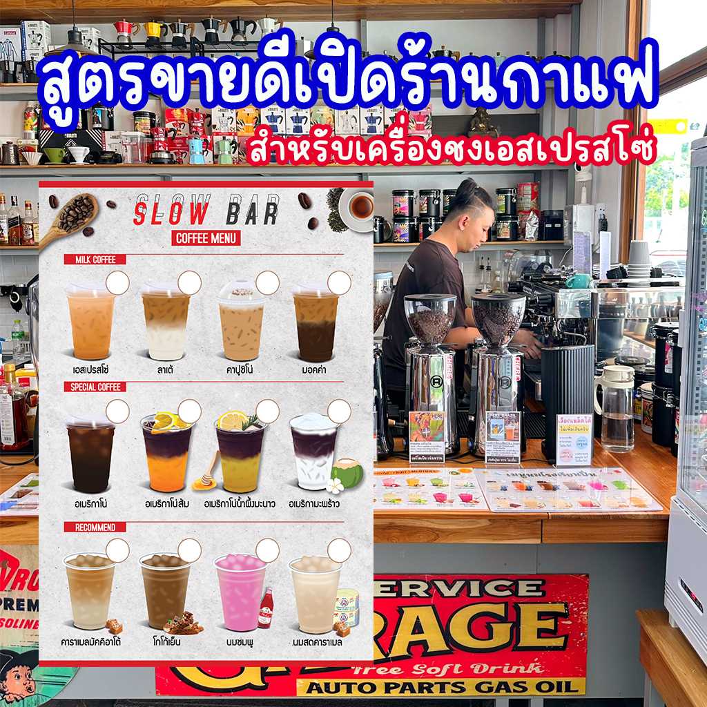 หนังสือสูตรเปิดร้านกาแฟ เครื่องชงเอสเปรสโซ่ เทคนิคขายดีร้าน Number36 : พร้อมกลุ่มวีดีโอสอนเทคนิค
