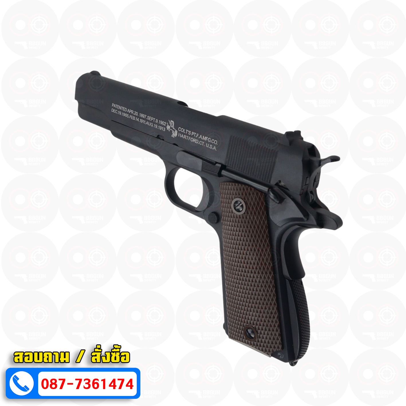 บีบีกันอัดแก๊ส WE M1911 A1 สีดำ BB GUN