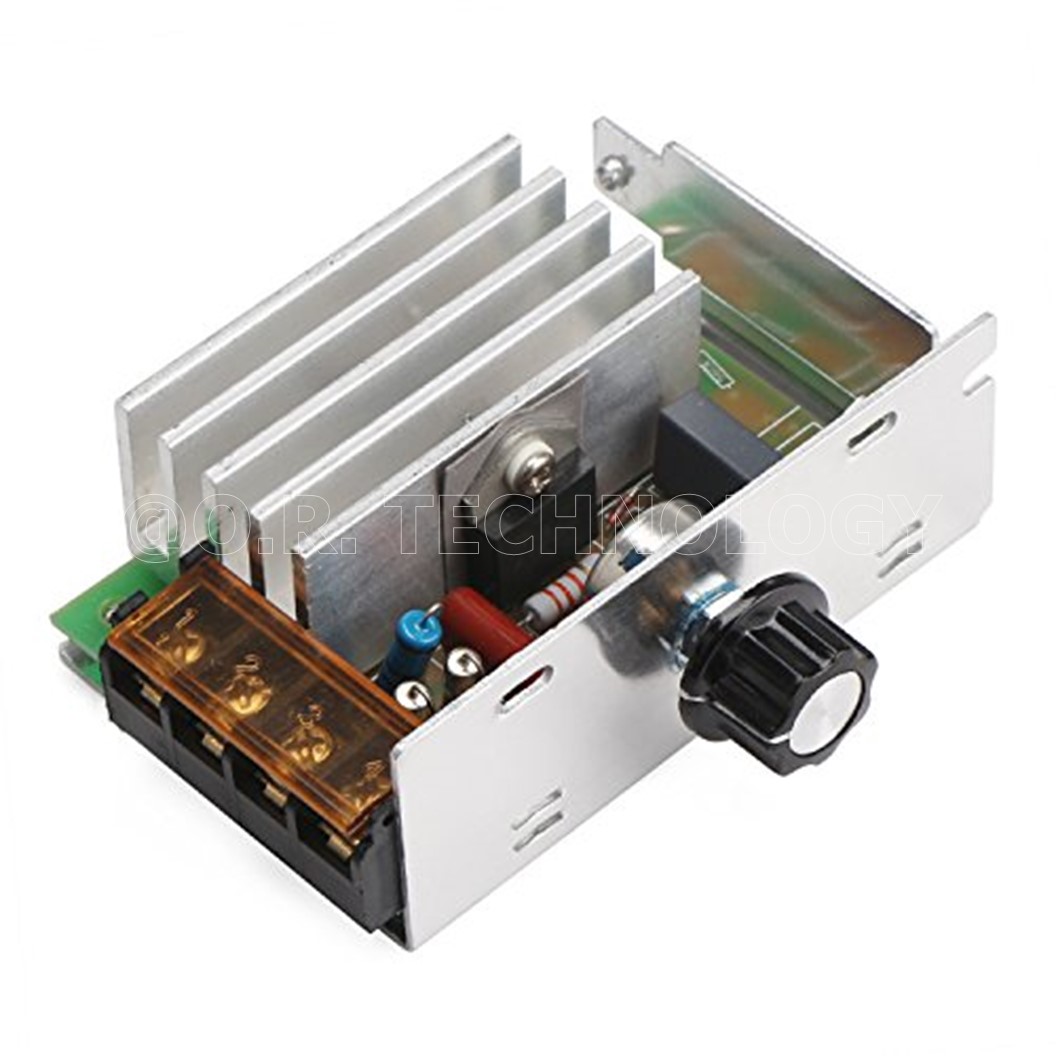 (1ชิ้น) NA381 ไทริสเตอร์ แผงควบคุมความเร็ว แสง อุณหภูมิ โมดูลควบคุมแรงดันไฟฟ้า ตัวปรับลดความเร็วสำหรับมอเตอร์ High-Power Thyristor Electronic Regulator, Dimming Speed Regulation, with Insurance Shell 4000W 220VAC to 0-220VAC (พร้อมกล่อง)