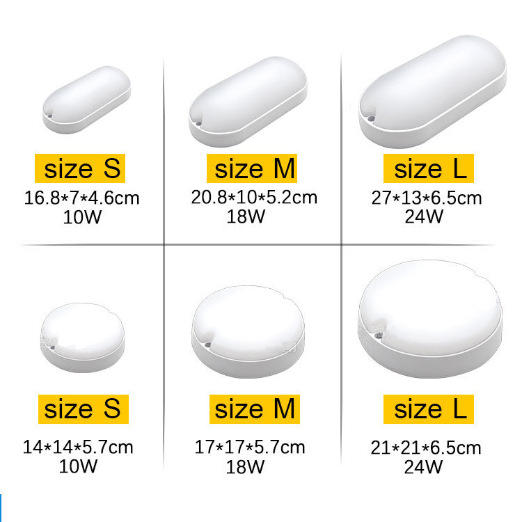 โคมไฟติดผนัง โคมติดผนัง ไฟผนัง ภายนอก LED ทรงโมเดิร์น ทรงรี ขนาด 18W แสงขาว