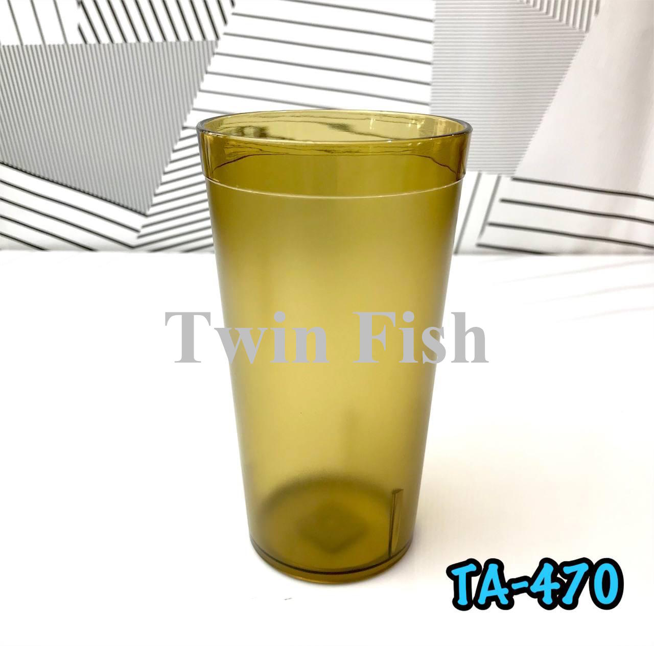 TA-470 ถ้วยพลาสติกสีเหลืองอำพัน ความจุ 470 มล.