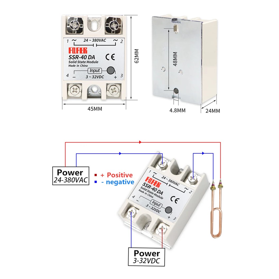 SSR-75DA 75A โซลิดสเตทรีเลย์ Solid State Relay SSR-75 DA (Input 3-32VDC, Output 24-380VAC 75A) รีเลย์แบบไร้หน้าสัมผัส