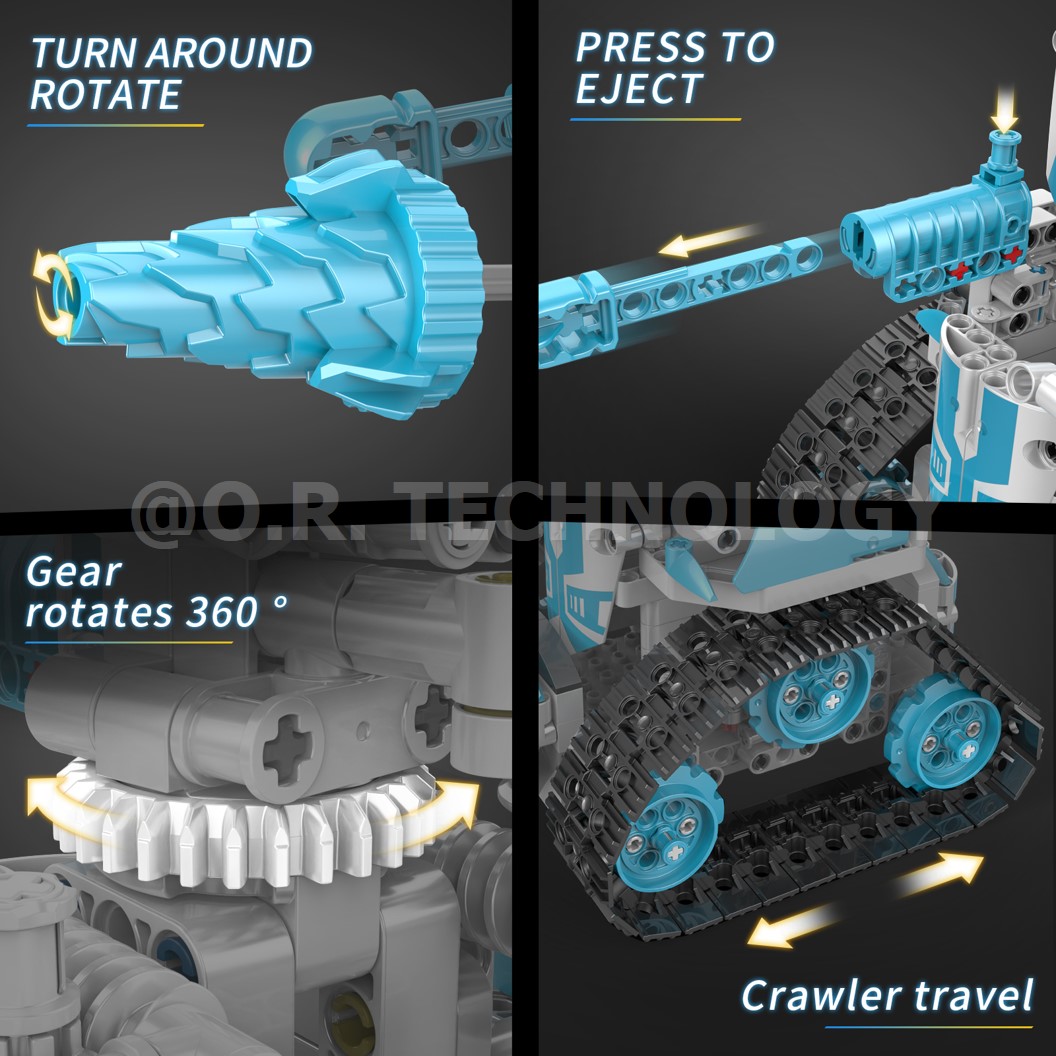 KEEYEE WORLD K96132 ชุดเรียนรู้ เสริมทักษะ Variable Robot ตัวต่อ STEAM Educational Programmable Robot Kit Building Block