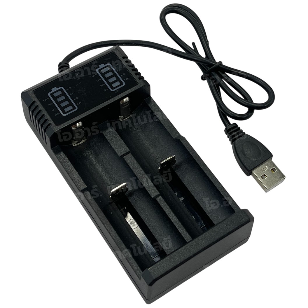 YH-01U/YH-02U ที่ชาร์จถ่าน 18650 แบบ 1ก้อน/2ก้อน Battery Charger ที่ชาร์จแบตเตอรี่ลิเธียม เครื่องชาร์จถ่าน แบบ USB 18650 Li-ion USB Charger