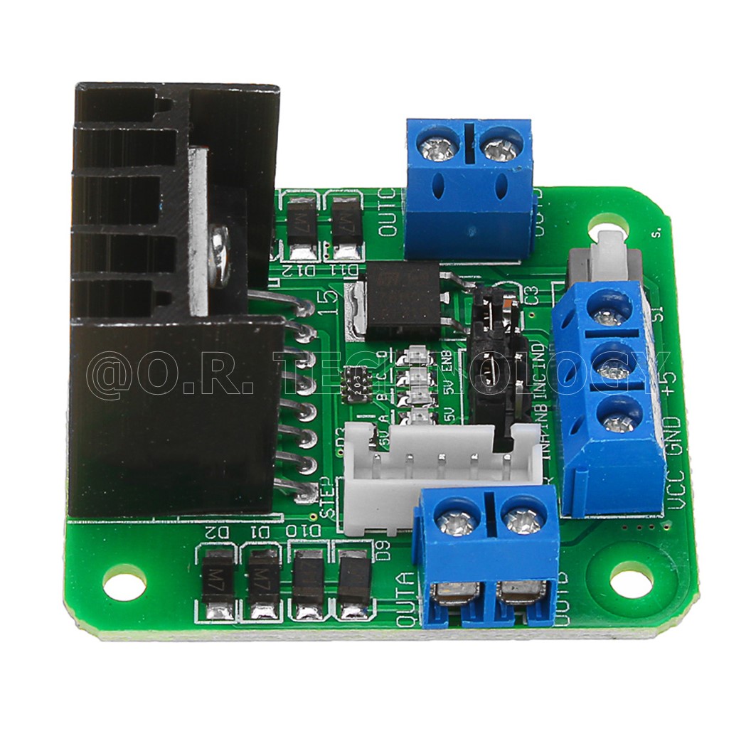 (1ชิ้น) NA107 โมดูลขับมอเตอร์ สเต็ปเปอร์มอเตอร์ บอร์ดไดรเวอร์ Green L298N Dual H Bridge DC Stepper Motor Board