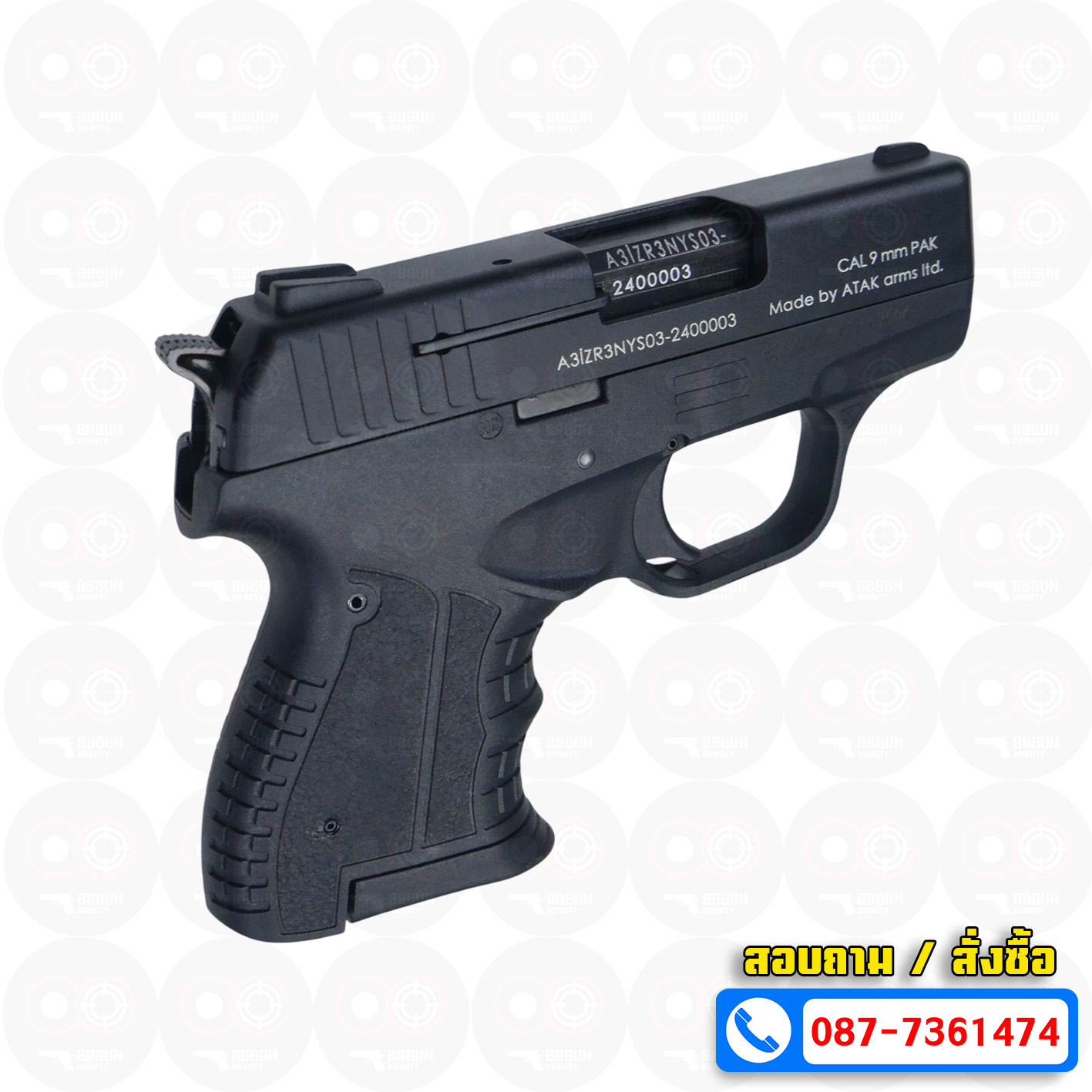 Blank GUN Zoraki M 2906 TR 2024 สีดำ แบลงค์กัน (แถมกล่องใส่ปืน)