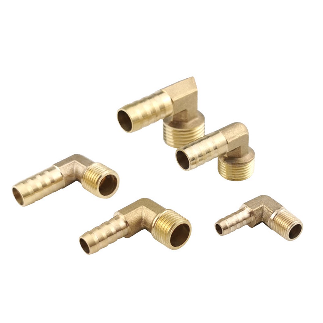 BT-PL หางปลาไหลทองเหลือง งอ เกลียวนอก Elbow Brass Hose Tail Male thread Air fitting หางหนู Barb tails Connector ข้อต่อลม ทองเหลือง เกลียวตัวผู้ งอ