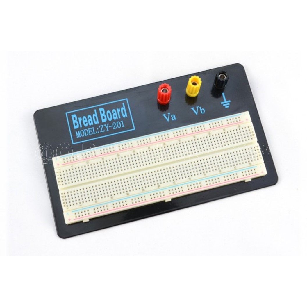 (1ชิ้น) AA248 บอร์ดทดลอง โฟโต้บอร์ด ขนาด 830 ช่อง ZY-201 830 Points Soldless Breadboard