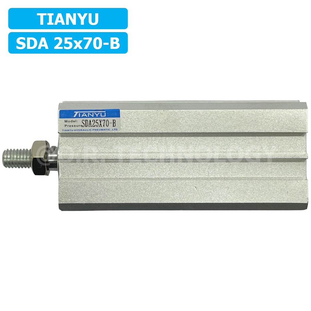 (1ชิ้น) SDA 25x70-B กระบอกลมคอมแพค กระบอกลม รุ่นคอมแพค Compact Air Cylinder SDA Series เกลียวตัวผู้ Male Thread
