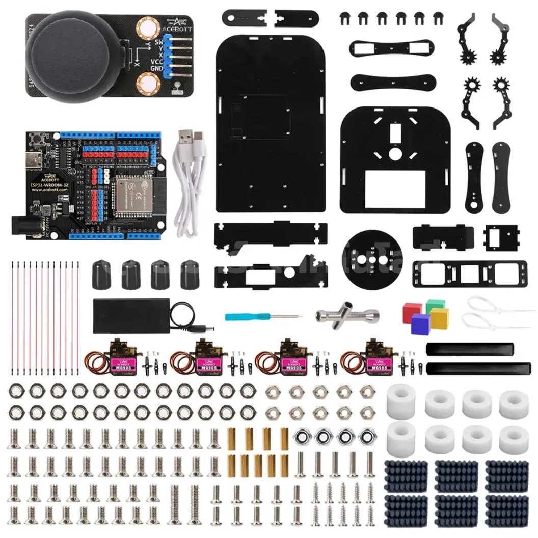 QD022 ACEBOTT 4 DOF Robot Arm kit ชุดหุ่นยนต์ แขนกล ESP32 Programmable Kit for Arduino STEAM Learning