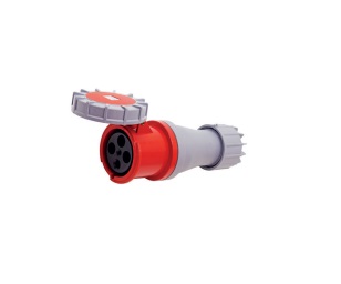 HTN2341 ปลั๊กตัวเมียกลางทาง 3P+E 63A 400V IP67 6h "DAKO"