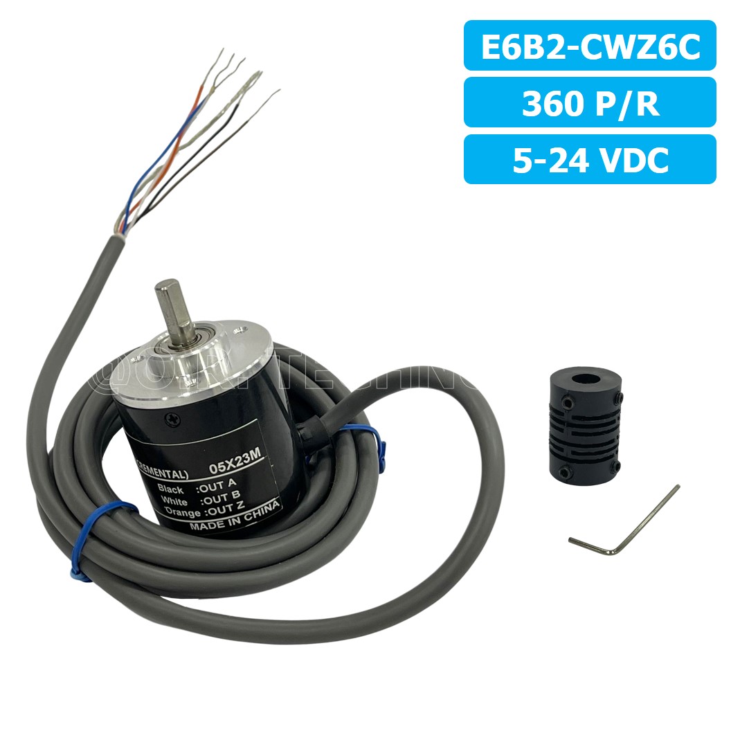 (1ชิ้น) E6B2-CWZ6C 360P/R 5-24VDC โรตารี่เอ็นโค้ดเดอร์ ROTARY ENCODER (INCREMENTAL)