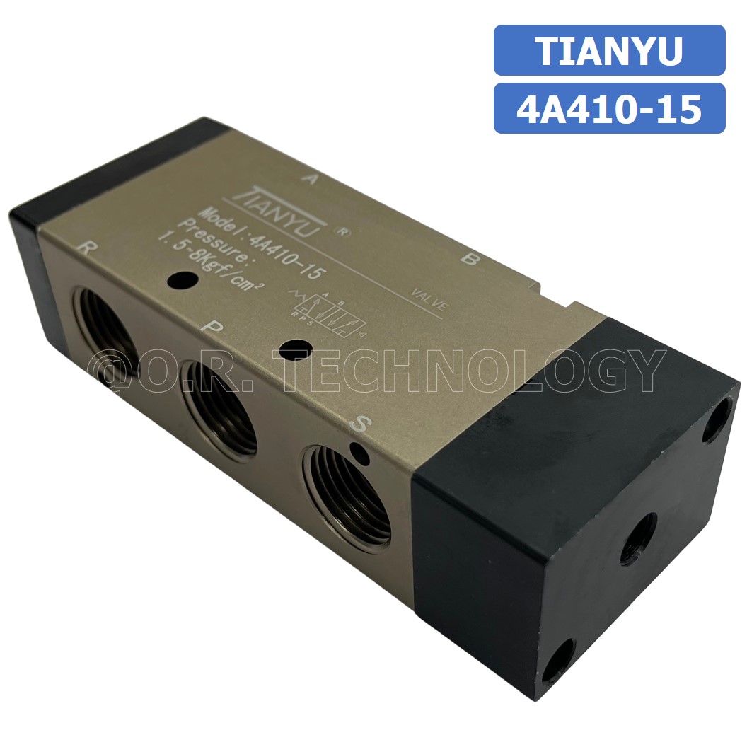 (1ชิ้น) 4A410-15 วาล์วควบคุมด้วยลม 1 ข้าง 5/2 Single Air Control Valve Pneumatic TIANYU