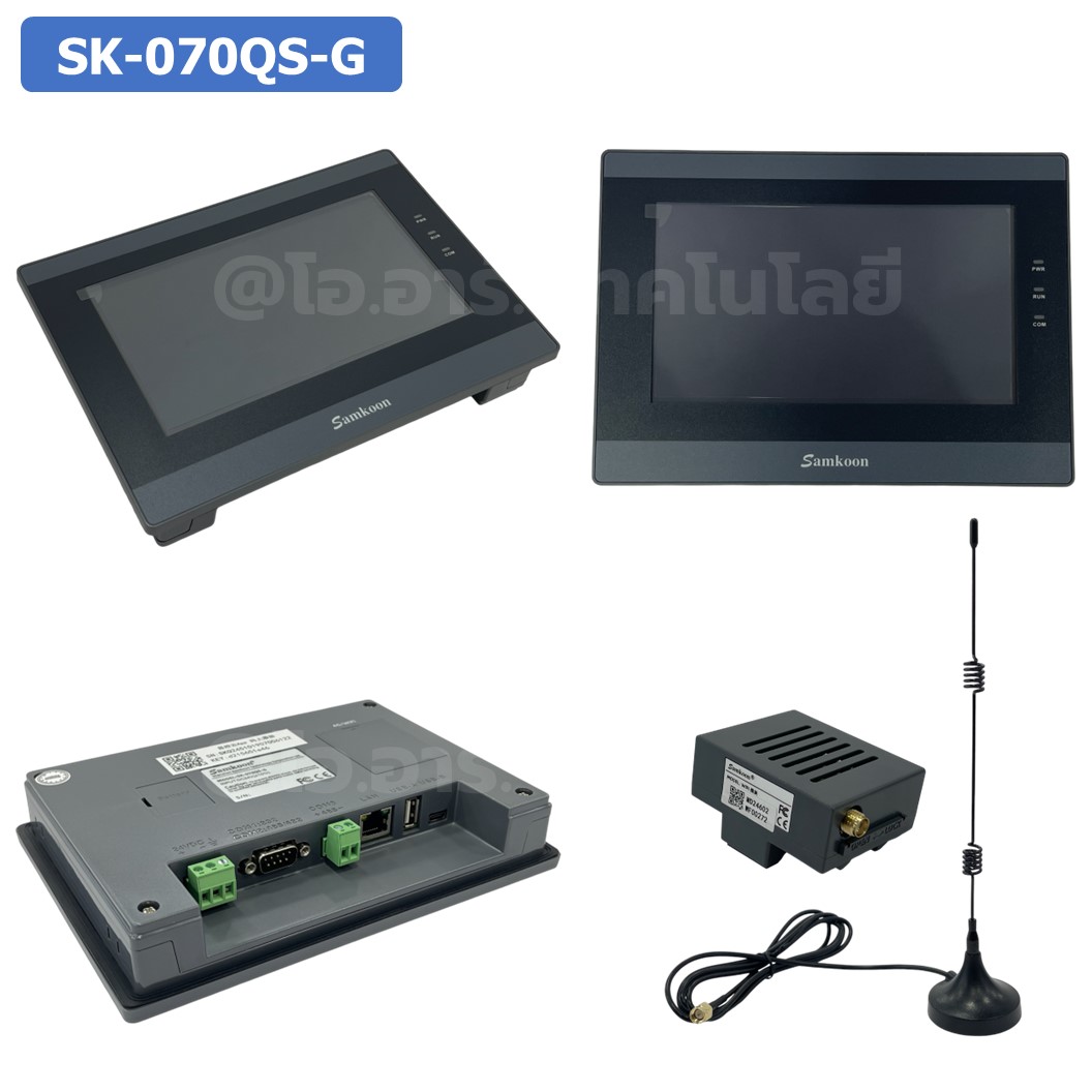 SAMKOON HMI SK-070QS-G + WiFi module IoT จอทัชสกรีน 7.0" HMI Touch Screen 7.0" รองรับ Ethernet, WiFi module IOT (Human Machine Interface)