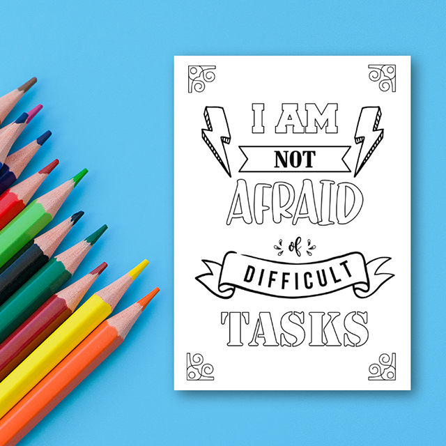 สมุดระบายสี Growth Mindset Coloring Book พร้อมคำคมสร้างแรงบันดาลใจ