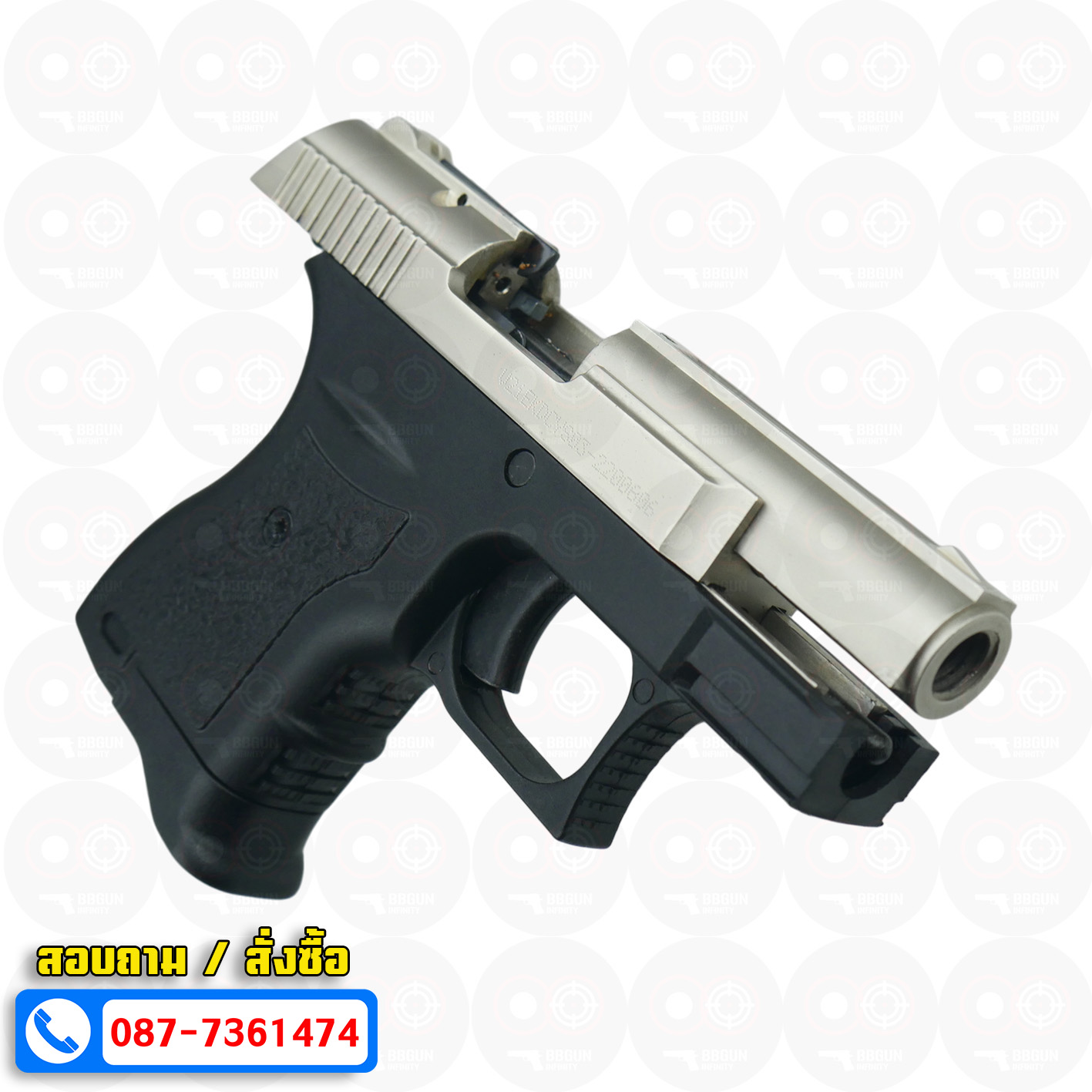 แบลงค์กัน EKOL BOTAN SATINA สีซาติน 9 mm P.A.K. Blank gun (แถมกล่องใส่ปืน)