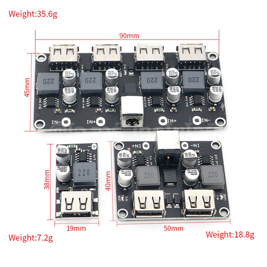 XFW-KC42 โมดูลชาร์จแบตเตอรี่ 24W 1/2/4ช่อง DC Charger module QC2.0 QC3.0 Fast Charging USB โมดูลชาร์จเร็ว 5V 3.4A MH-KC42-1/MH-KC42-2/MH-KC42-4