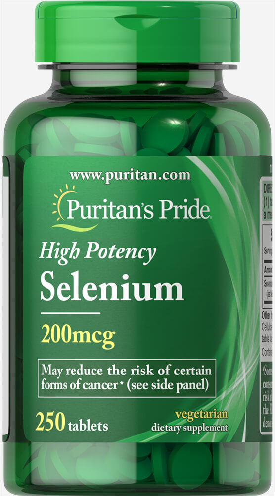 ขวดใหญ่ 250 เม็ด Puritan's Pride High Potency Selenium 200 mcg ซีลีเนียม จากอเมริกาค่ะ