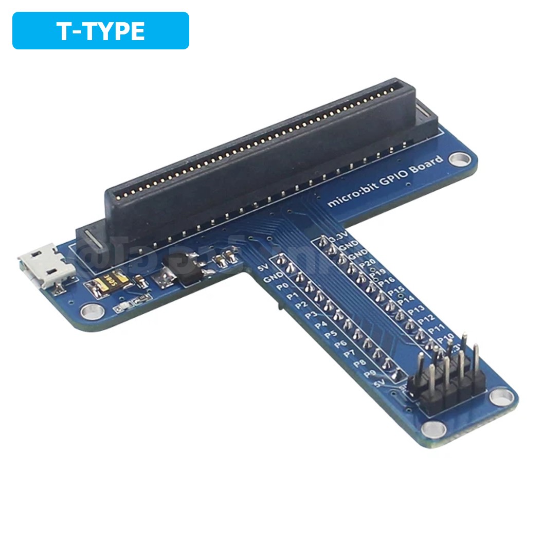 CB033 บอร์ดขยายขา ไมโครบิต BBC micro:bit GPIO Expansion Board T-type for Breadboard สำหรับต่อบอร์ดทดลอง