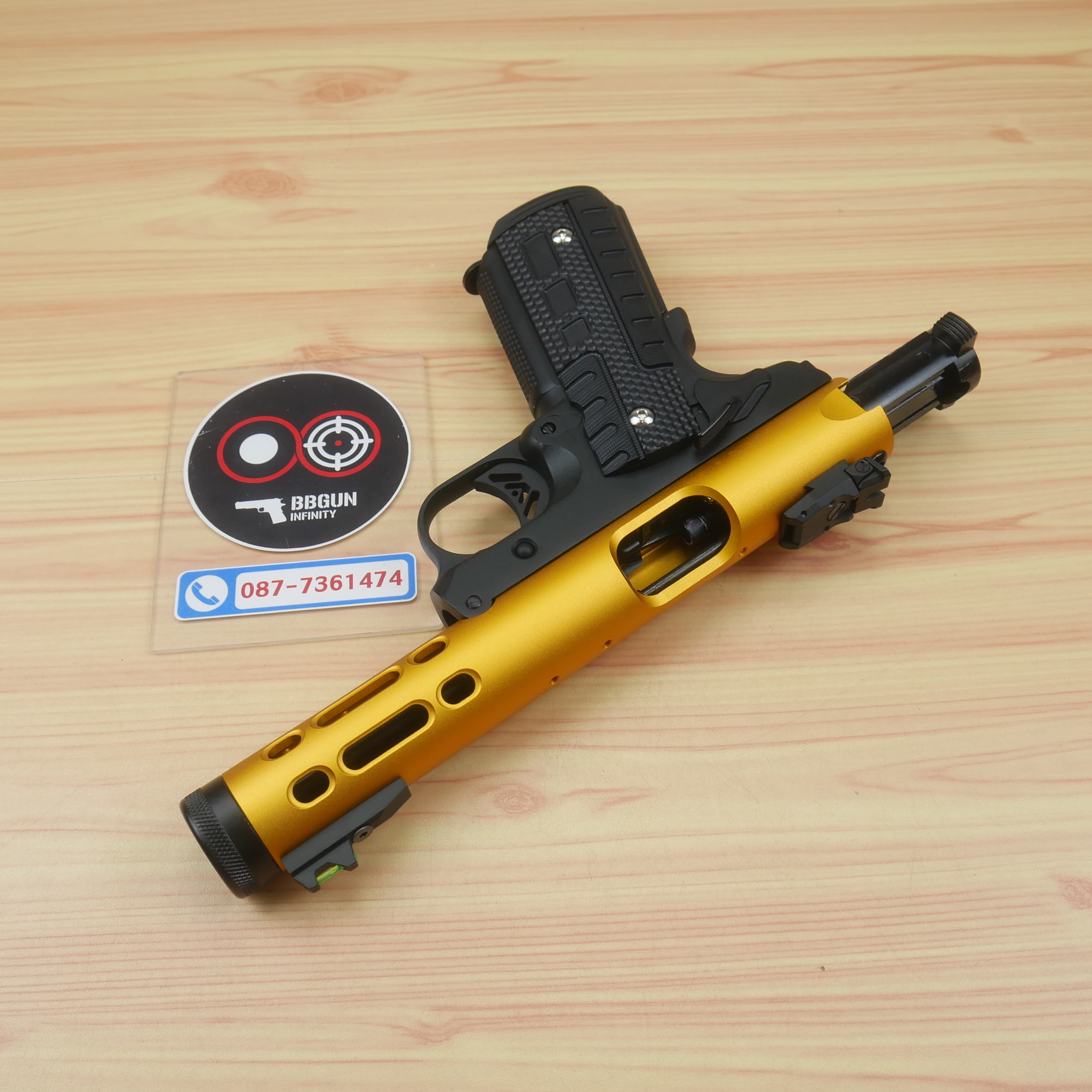 บีบีกันอัดแก๊ส WE Galaxy GBB 1911 Series สีทอง BB GUN