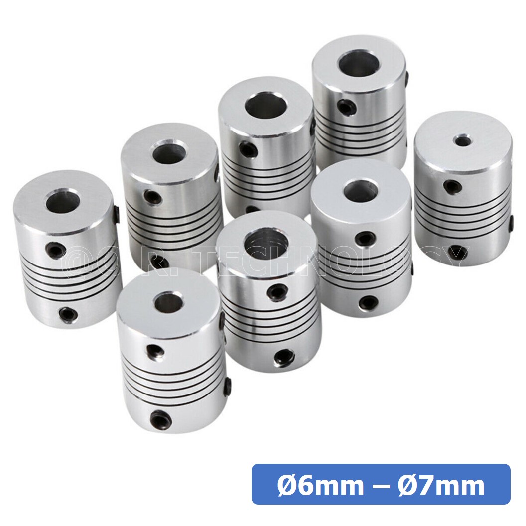 (1ชิ้น) KR459 6-7 คัปปลิ้ง ข้อต่อเพลามอเตอร์ คัปปิ้ง มอเตอร์ ข้อต่อแกนมอเตอร์ Elastic Coupling ขนาดรูเพลา 6mm-7mm