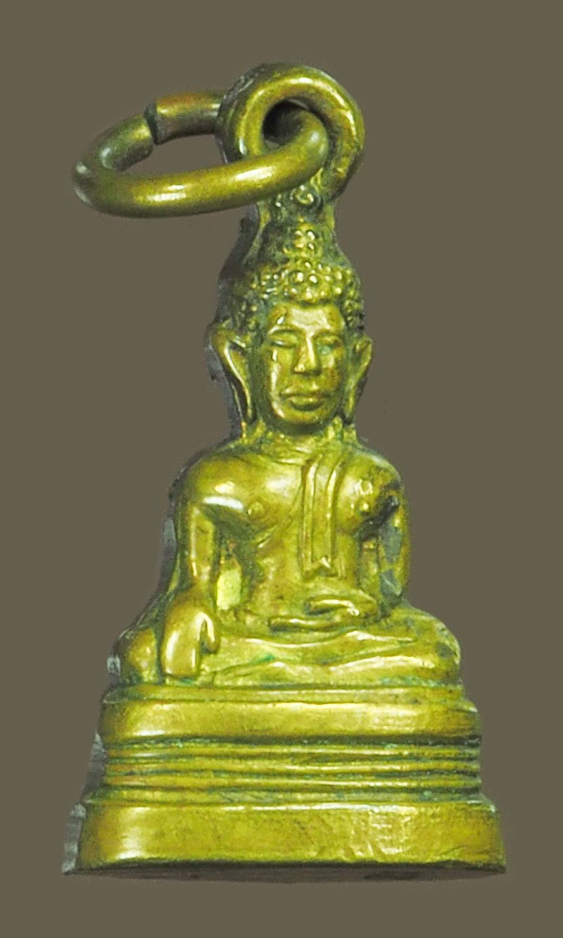 ขายแล้ว*39715 พระกริ่ง หลวงพ่อโต วัดกัลยา กรุงเทพ ประมาณปี 2508-2512 เนื้อทองเหลือง 7