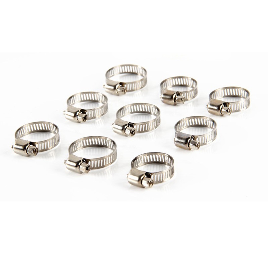 BKC เข็มขัดรัดสาย ตัวล็อคท่อ สแตนเลส แคลมป์รัดสาย กิ๊ปรัดสายยาง Buckle Stainless Steel Pipe Clamp ตัวล็อคสายลม 6-12mm/10-16mm/13-19mm/16-25mm/19-29mm/18-32mm