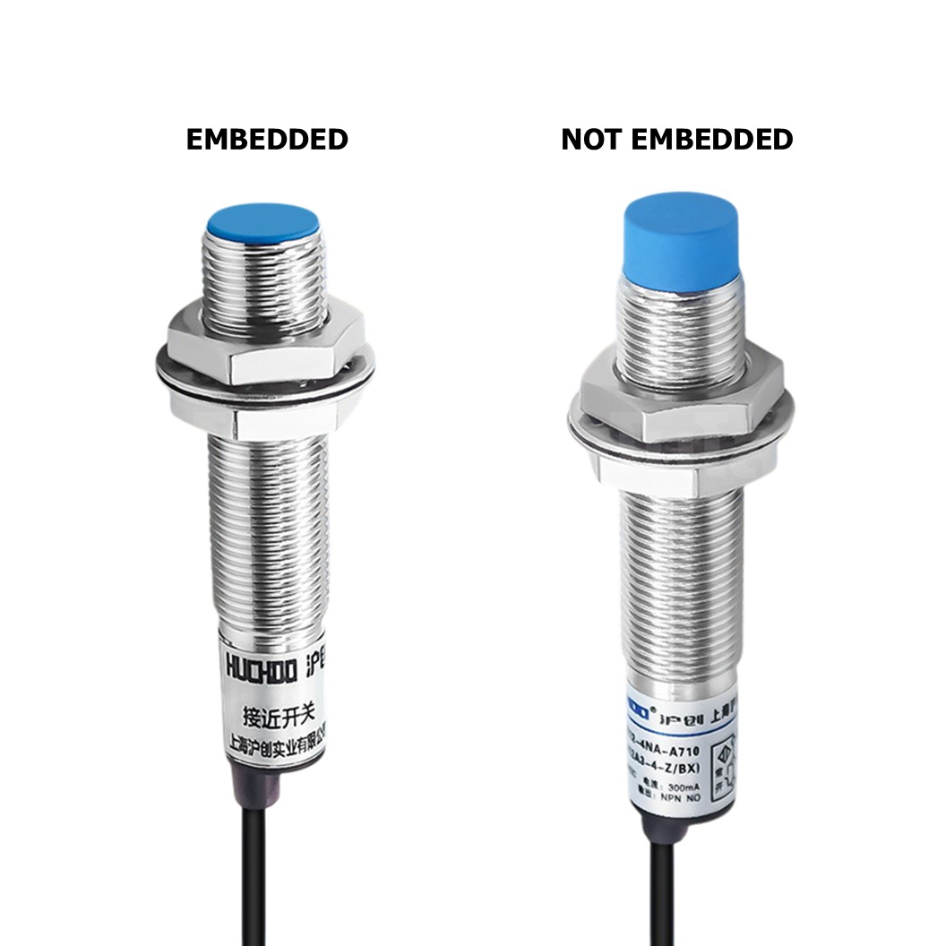 M12 Proximity Switch เซนเซอร์ตรวจจับโลหะ พร็อกซิมิตี้สวิทช์ 3สาย LJ12A3-4-Z/BX/BY/AX/AY 3-wire 6-36VDC ระยะตรวจจับ 4mm NPN/PNP type NO/NC HUCHOO