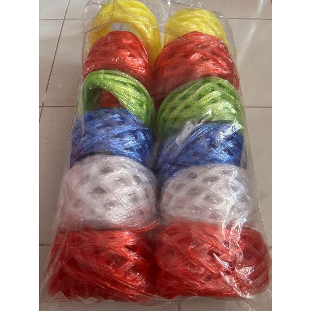 เชือกฟางเบา เชือกฟางเล็ก เชือกฟางเส้นอ่อน (ราคารวมแวท) เชือกฟางคละสี เชือกมัดของ {รหัสสินค้า2401936804}