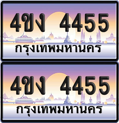 ทะเบียน 4455 ป้ายประมูล 4ขง 4455 (เลขสวย)
