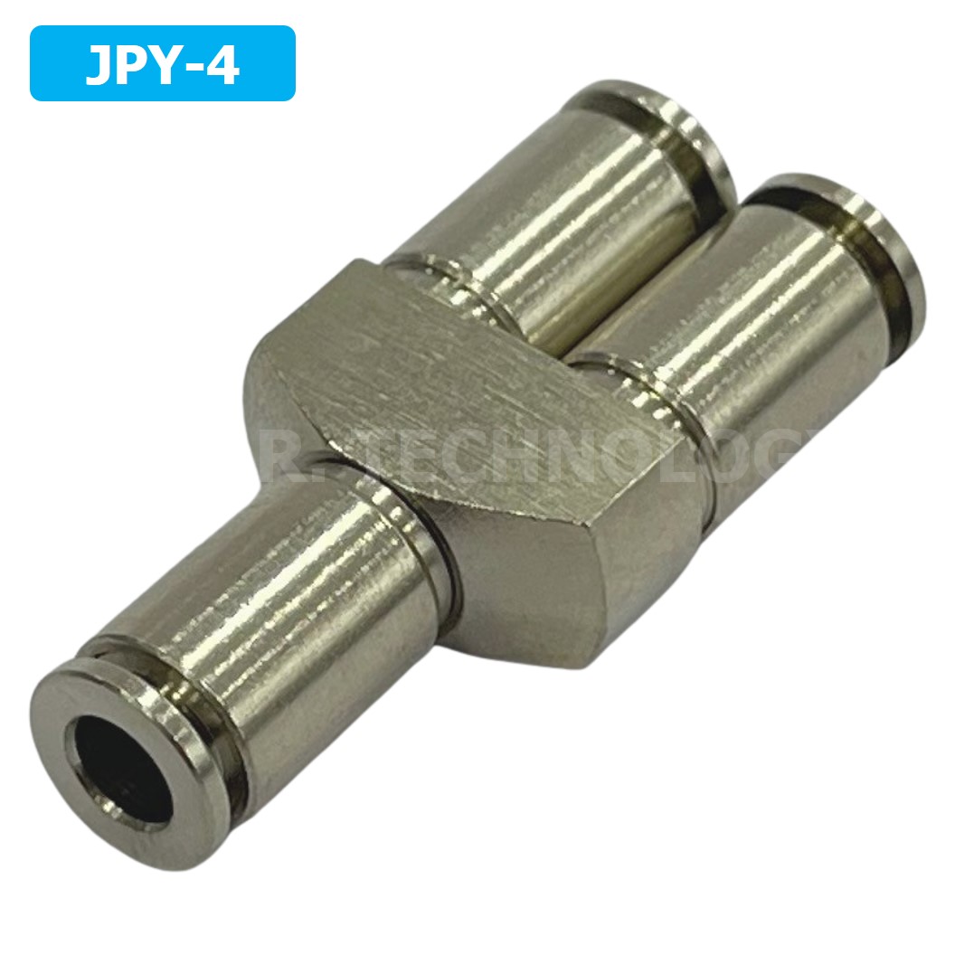 (1ชิ้น) JPY-4 ข้อต่อลม สแตนเลส 3ทาง ตัวY STAINLESS 3 Way Air Connector JPY Pneumatic 3 Ways Fitting ข้อต่อลมสแตนเลส สำหรับ สายลม 4x2.5mm