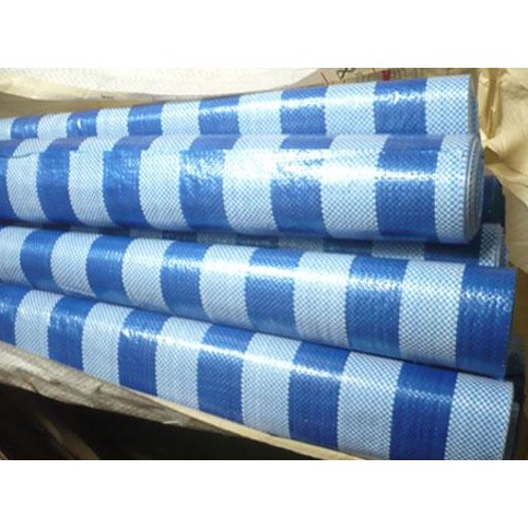 ผ้าฟาง-หน้าเดียวแบบม้วน ฟ้า-ขาว 72" รุ่น 30 , 40หลา (ราคารวมแวท) บลูชีท ผ้าเต้นท์ กันแดด คลุมรถ