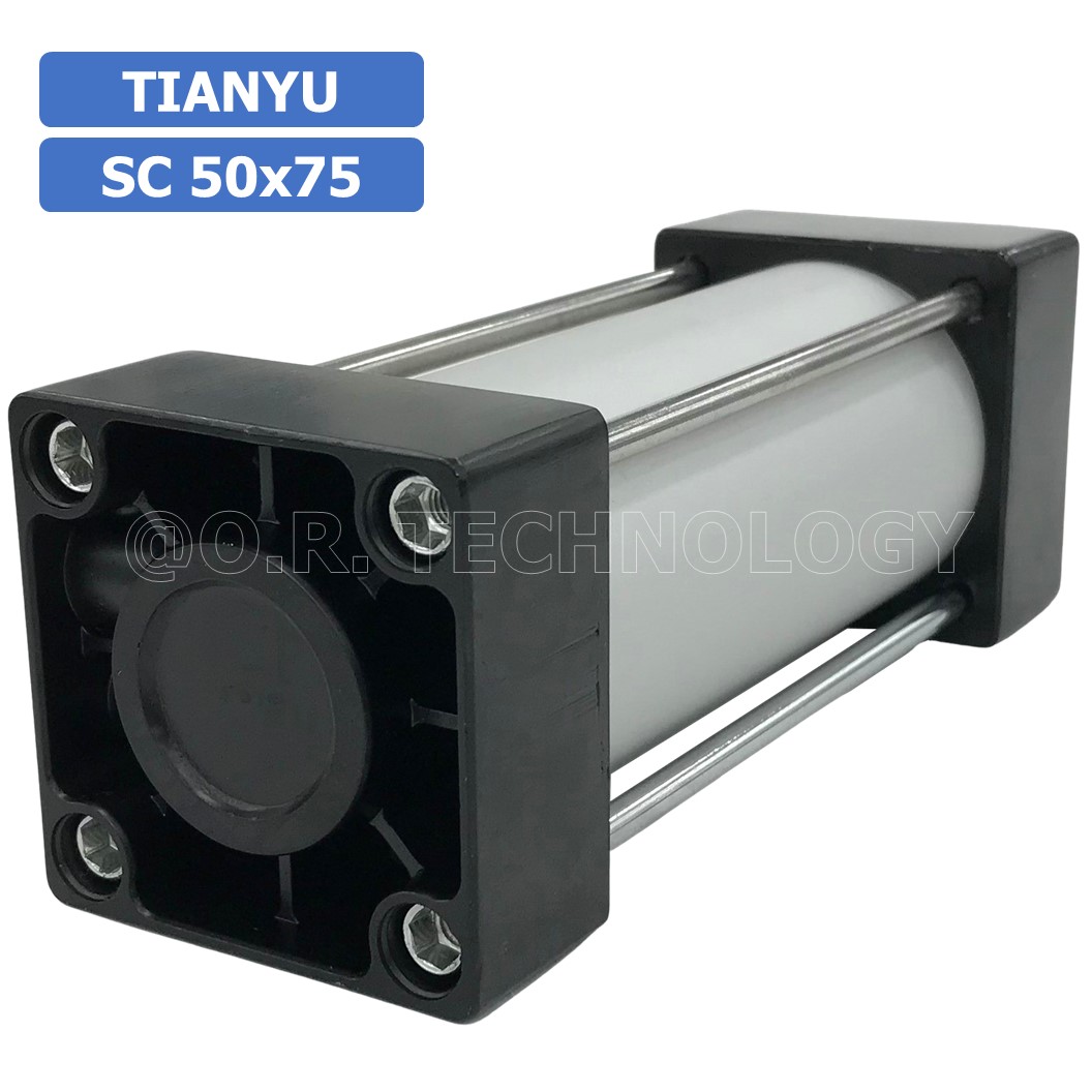 (1ชิ้น) SC 50x75 กระบอกลม รุ่นมาตรฐาน กระบอกลม 4 เสา Standard Cylinder Air Pneumatic แบบสี่เสา