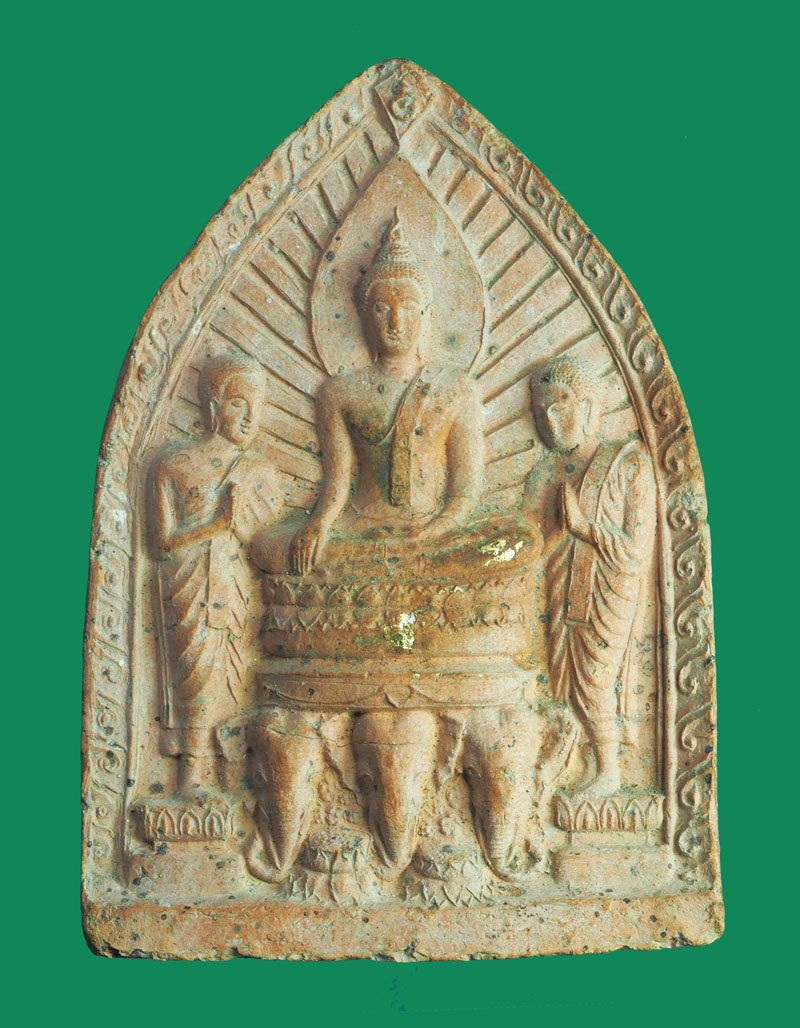 *32641 หลวงพ่อขอม วัดไผ่โรงวัว จ.สุพรรณบุรี ปี ๒๕๐๕ พิมพ์ใหญ่ พระโมคคัลลาสารีบุตร 9.1(ขายแล้ว)