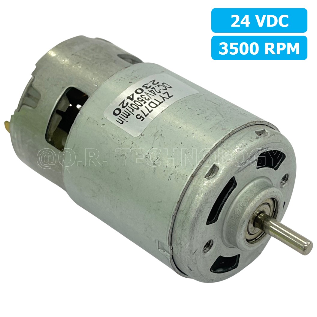 (1ชิ้น) ZTYD-775 มอเตอร์ 775 24VDC 3500RPM Motor Round Shaft มอเตอร์รอบเร็ว แกนกลม Zhengke