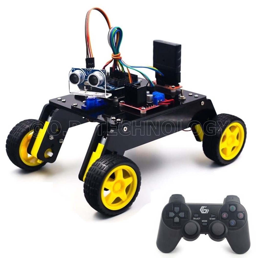 AD119 ชุดส่งเสริมการเรียนรู้ ชุดประกอบรถ ชุดประกอบรถสำเร็จรูป ชุดรถอัจฉริยะ ชุดหุ่นยนต์รถ Crossbot Remote Control Car kit DIY Remote Control Smart Robot Car Kit