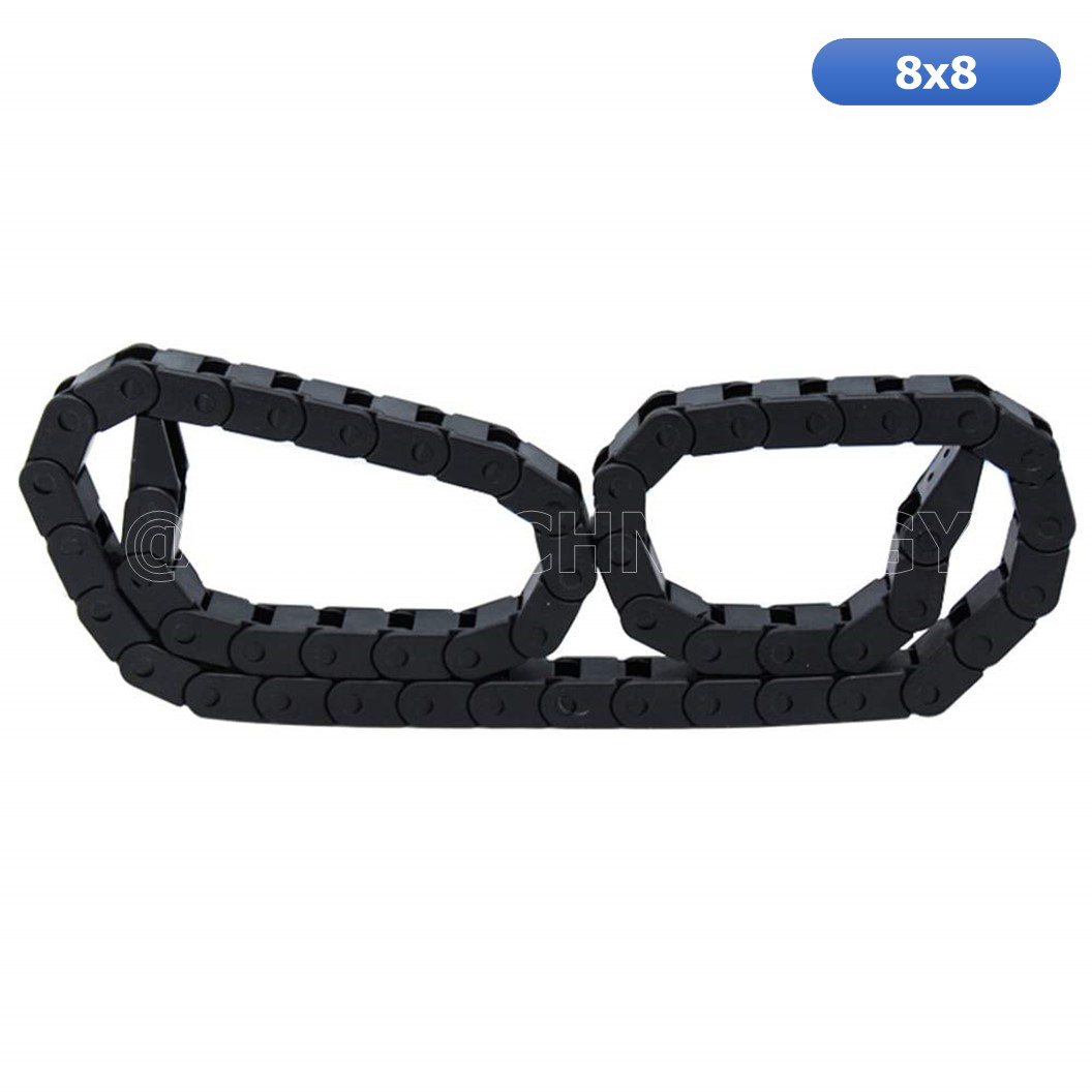 (1ชิ้น) NC029 รางสายไฟ กระดูกงู รางกระดูกงูร้อยสายไฟ Drag chain engraving machine ขนาด 8x8 R18