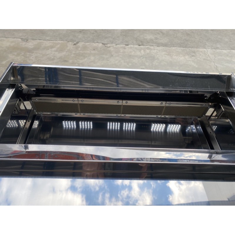 เมืองนนท์แก๊ส BIGSUN เตาย่างใช้แก๊สแบบมีขาตั้ง สแตนเลส รุ่น BBQ-934 ขนาดตะแกรง 63X30 ซม. แบบเดียวกับ BBQ-936 แต่มาใส่ขา