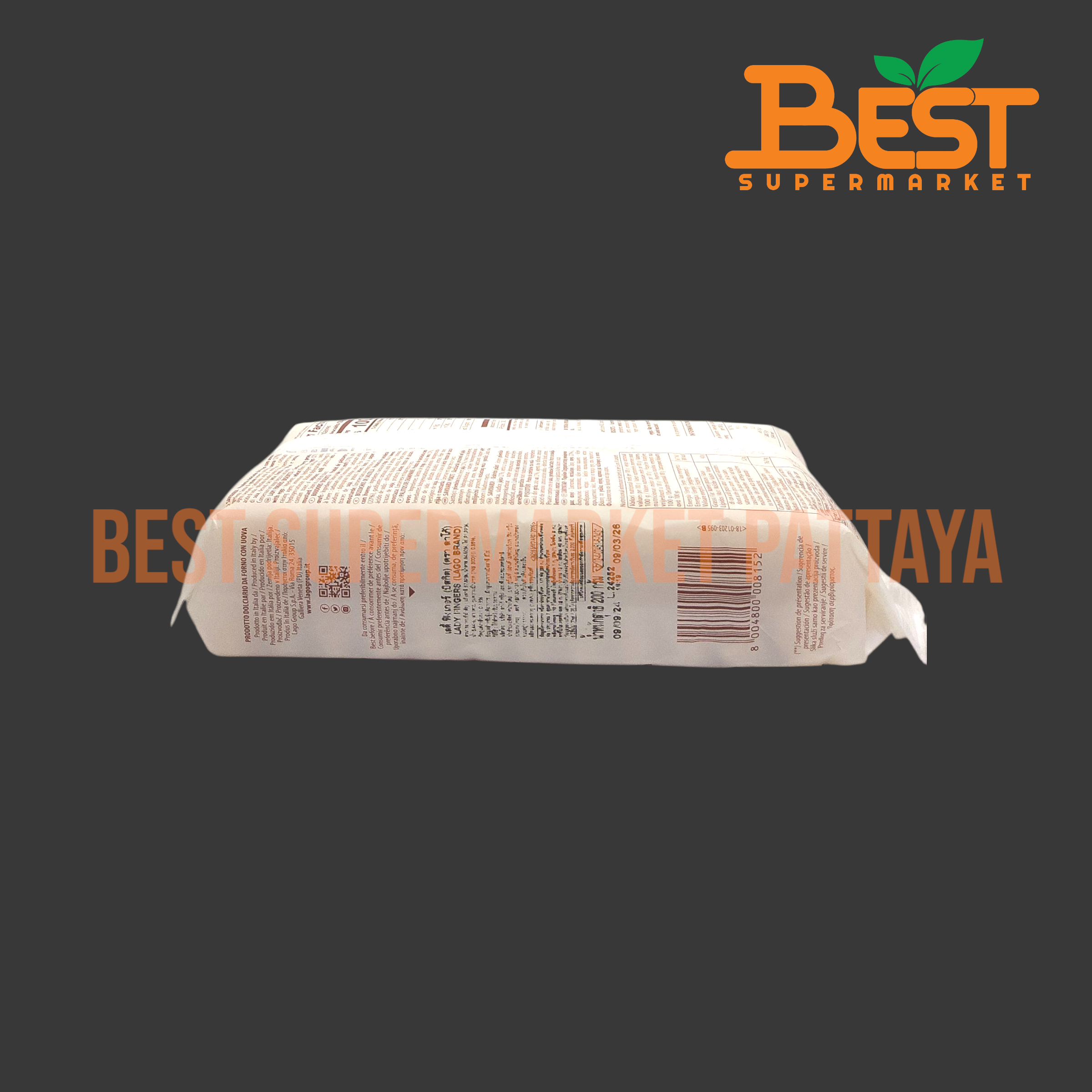 ลาโก้ เลดี้ ฟิงเกอร์บิสกิต 200 กรัม. Lago Brand. Lady Fingers.200 g.