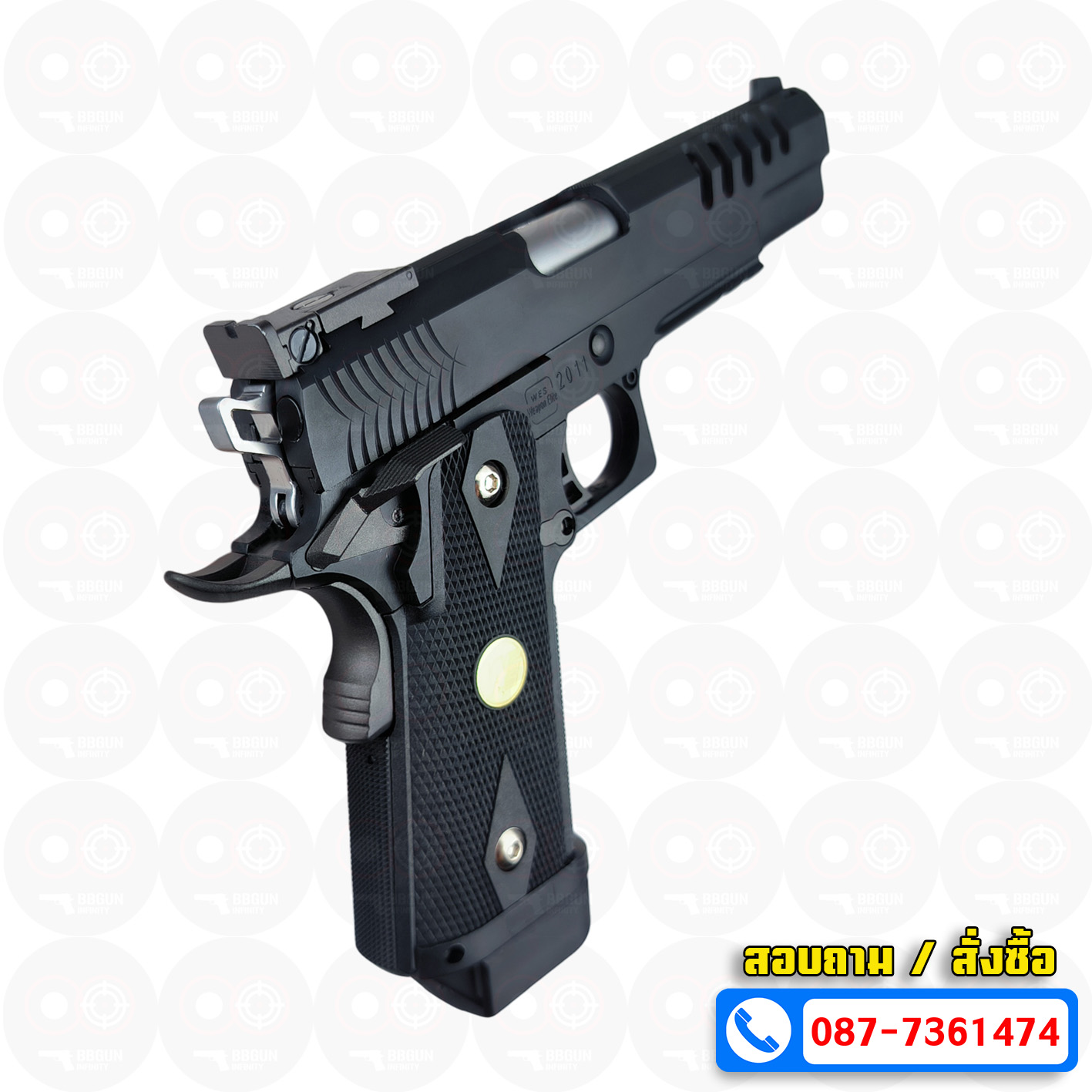 บีบีกันอัดแก๊ส WE hi-capa 5.1k สีดํา INFINITY (black) BB GUN