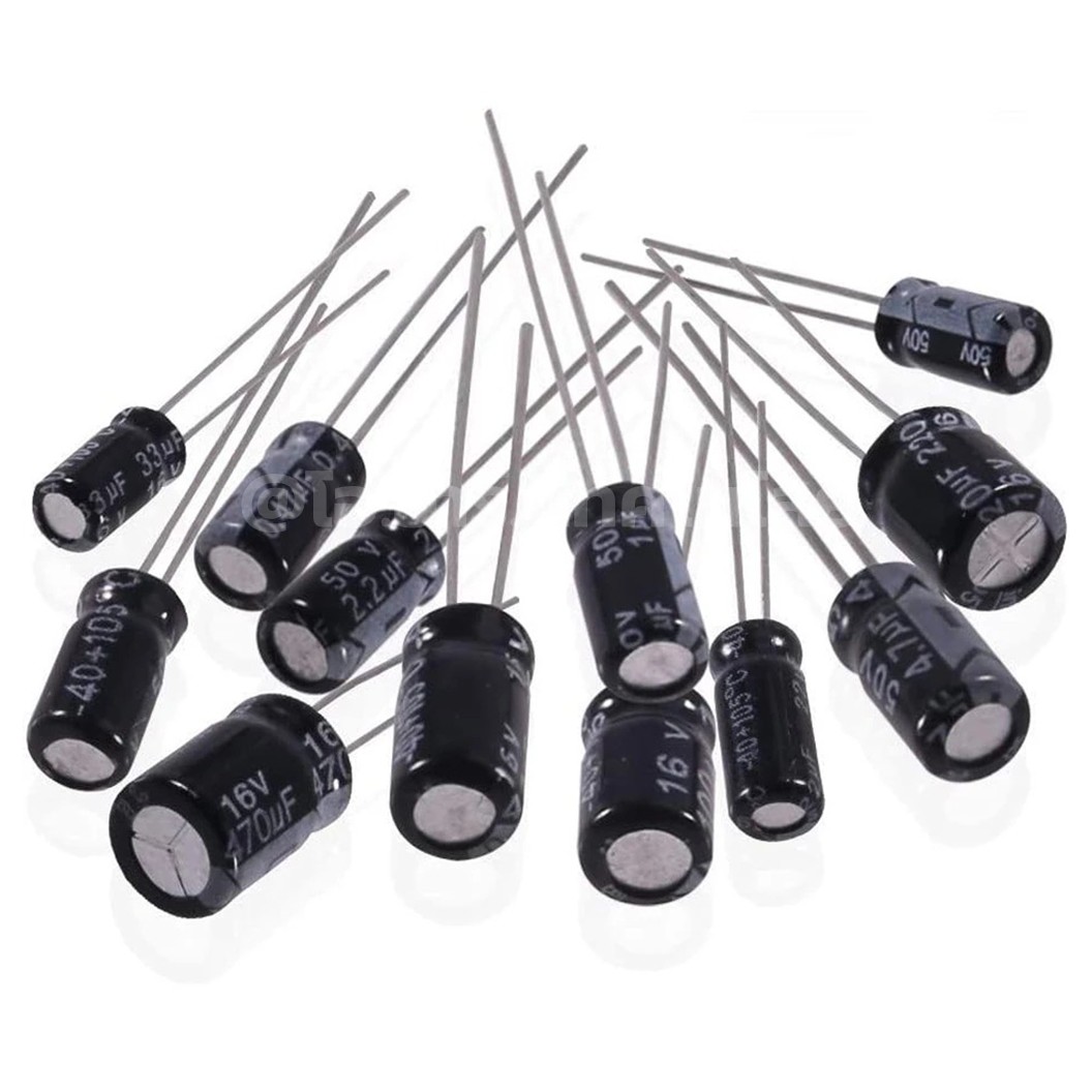 C200/C500 Capacitor Box ชุด ตัวเก็บประจุ 200ชิ้น 15ค่า / 500ชิ้น 24ค่า 200pcs/500pcs Capacitor kit 0.1uF-1000uF 16V-50V คาปาซิเตอร์ ชุดตัวเก็บประจุ หลายค่า