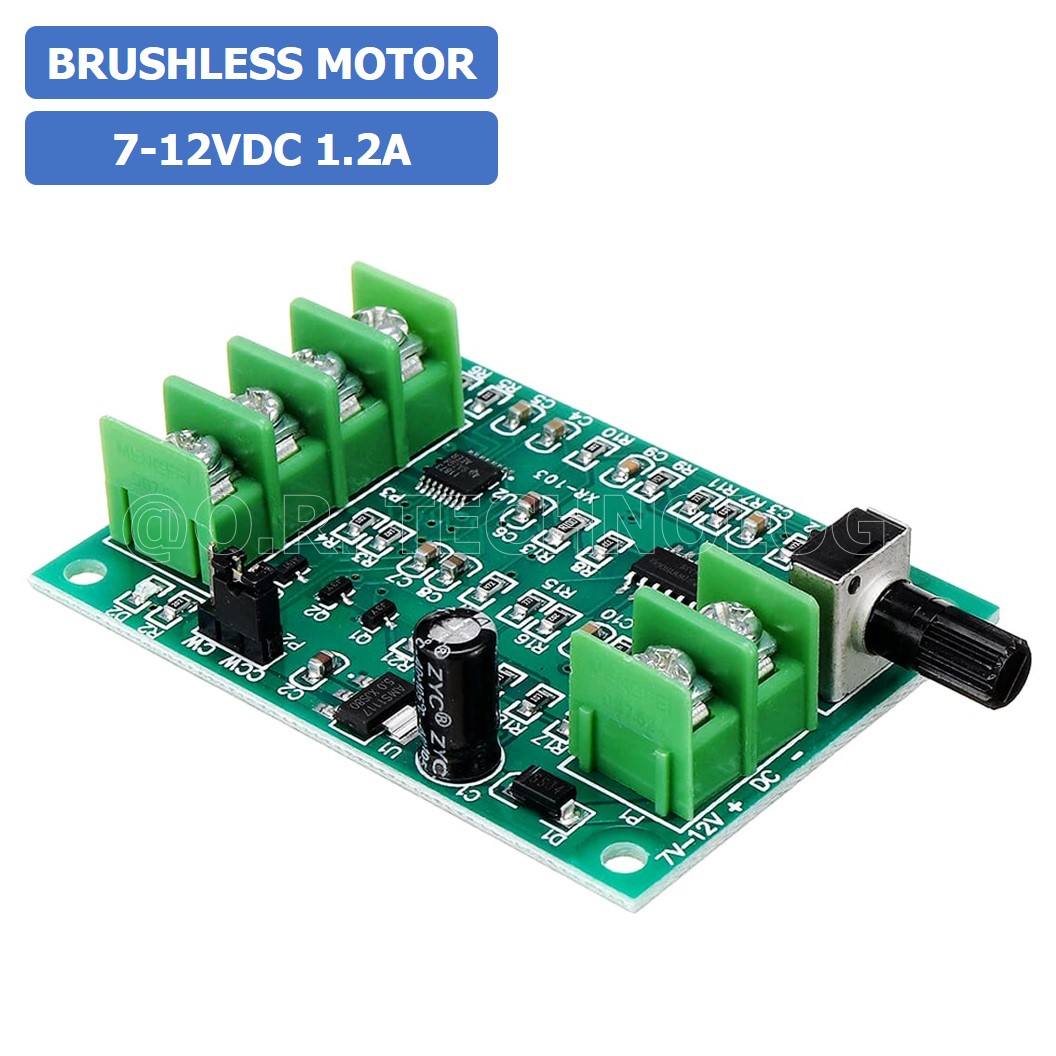 (1ชิ้น) AH054 ตัวขับมอเตอร์ไร้แปลงถ่าน DC 7V-12VDC 1.2A Brushless Motor Driver Controller Board For Hard Drive Motor 3/4 Wire