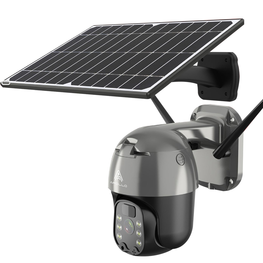 Apollo กล้องวงจรปิดสปีดโดม Speed Dome 2MP รุ่น Q3Pro 4G PTZ CCTV พร้อมโซล่าเซลล์