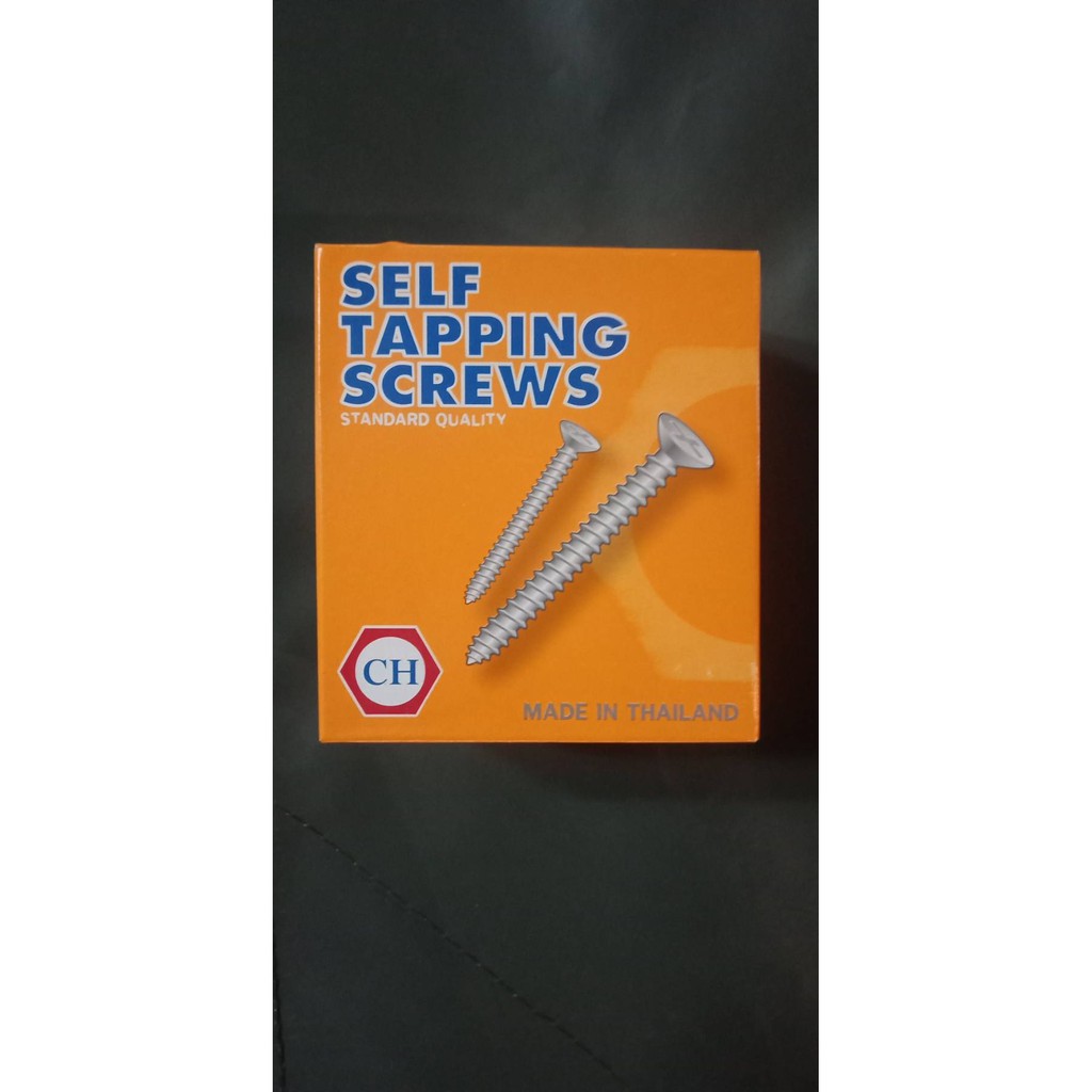 สกรูเกลียวปล่อย หัว F ขนาด #7 x 1 นิ้ว 1,000 ตัว/กล่อง น็อตเกลียวปล่อย หัวเตเปอร์แฉก