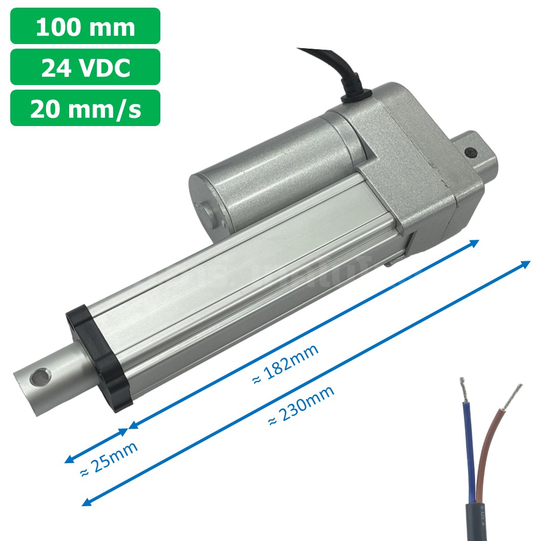 CLB-100 24VDC มอเตอร์ก้านชัก ระยะชัก 100mm 20mm/s 700N Electric Linear Actuator Low Noise เสียงรบกวนน้อย พัตเตอร์ไฟฟ้า Putter มอเตอร์แกนชัก